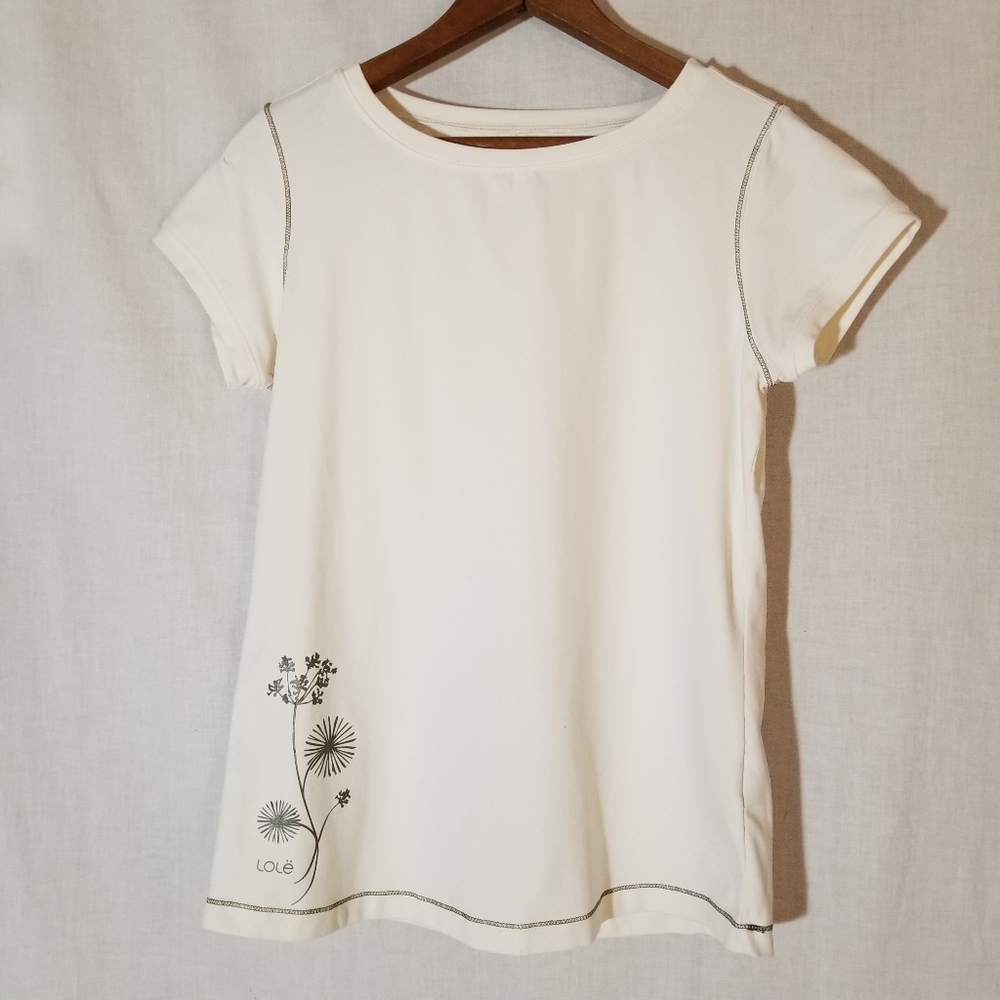 Lole womens wicking/ UPF 50 white tshirt
